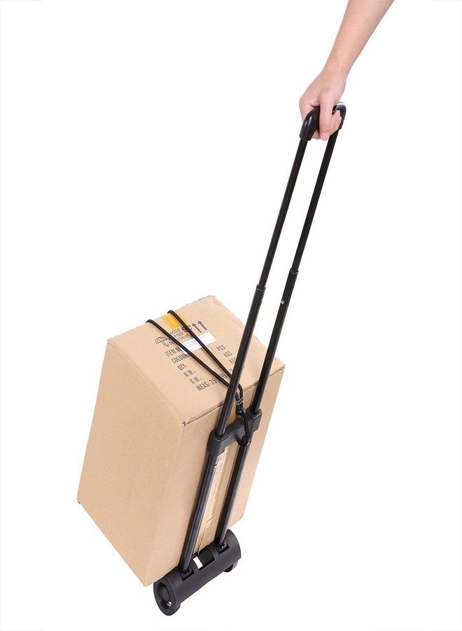 Gikvni Plastic Foldable 25 kg Luggage Hand Truck Cart Trolley With Telescopic Rod for Lifting Heavy Weight - Wheels for Home Office Car - Image 2